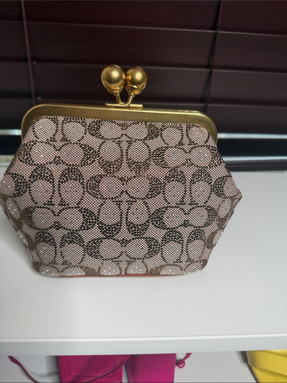 COACH Crystal Kisslock Top-Handle Bag -
B4/Burnished Amber - BNWT - Picture 2 of 11
